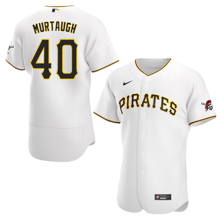 Nike Men #40 Danny Murtaugh Pittsburgh Pirates Baseball Jerseys Sale-White